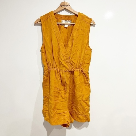 Anthropologie Maeve Linen Luana Utility Romper - Picture 4 of 11